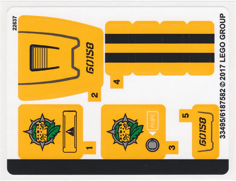Sticker Sheet for Set 60158 - (33495/6187582)