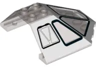 Trans-Brown Windscreen 6 x 6 x 2 Canopy with Five Windows and Two Hatches Pattern
