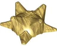 Pearl Gold Hero Factory Weapon, Spiked Ball Half with Axle Hole