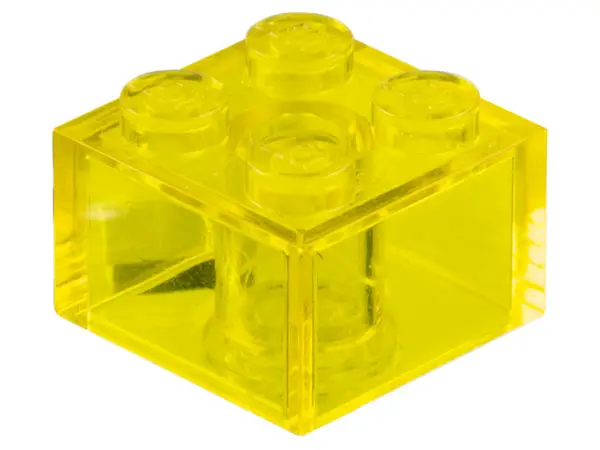 Trans-Yellow Brick 2 x 2