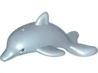 Sand Blue Dolphin, Friends Style, Jumping with Bottom Axle Holder with Medium Azure Eyes Pattern