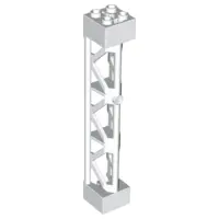 White Support 2 x 2 x 10 Girder Triangular Vertical - Type 4 - 3 Posts, 3 Sections