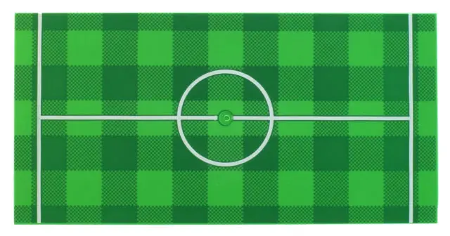Bright Green Tile 8 x 16 with Bottom Tubes, Textured Surface with Green and Checkerboard Soccer (Foo