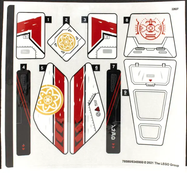 Sticker Sheet for Set 71739 - (78580/6345900)