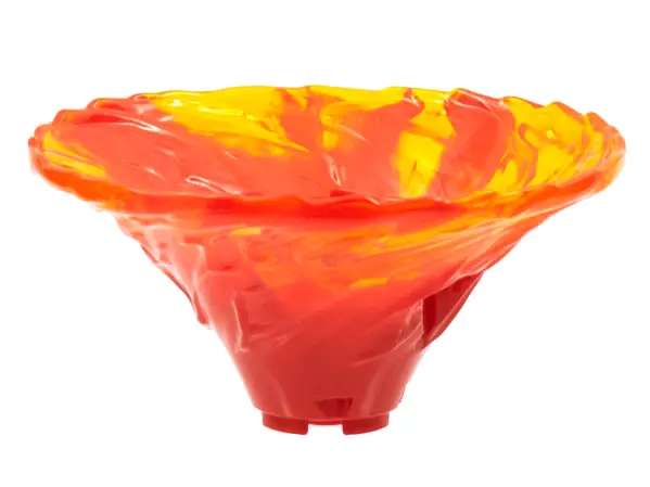Red Tornado of Spinjitzu Wide with Marbled Trans-Orange Top Pattern