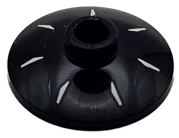 Black Dish 2 x 2 Inverted (Radar) with 7 White Radial Marks Pattern