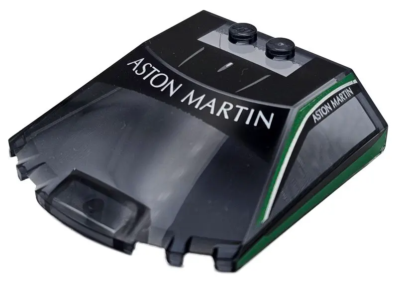 Trans-Black Windscreen 6 x 6 x 1 1/3 Straight Sides with Black Panels, Green Side Window Frames, Whi