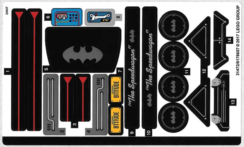 Sticker Sheet for Set 70905 - (31472/6178657)