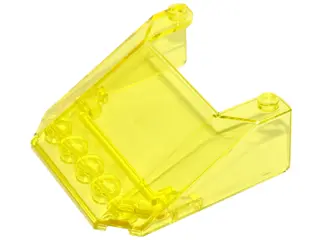 Trans-Yellow Windscreen 6 x 6 x 2 with 2 Studs on Top