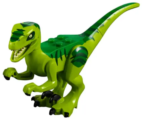 Lime Dinosaur Raptor / Velociraptor with Green Back