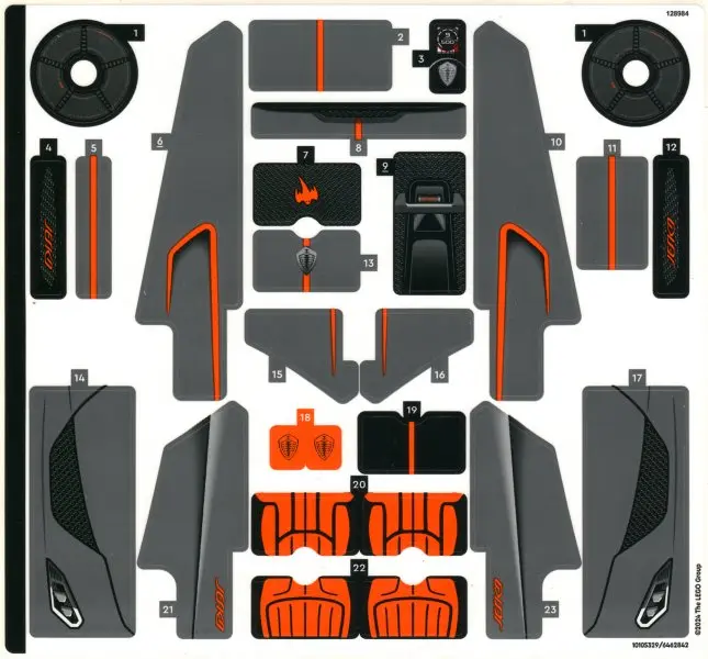 Sticker Sheet for Set 42173 - (10105329/6462842)