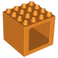 Orange Duplo Door / Window Frame 4 x 4 x 3 Thick Top