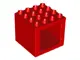 Red Duplo Door / Window Frame 4 x 4 x 3 Thick Top