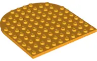 Bright Light Orange Plate, Round 10 x 10 Rounded End