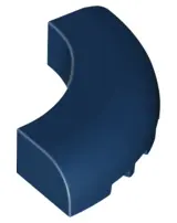 Dark Blue Brick, Round Corner 5 x 5 without Studs