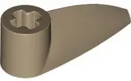 Tan Bionicle 1 x 3 Tooth with Axle Hole (Bohrok Eye)