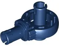Blue Technic Rotation Joint Ball Loop with 2 Perpendicular Pins with Friction