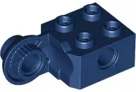 Blue Technic, Brick Modified 2 x 2 with Pin Hole and Rotation Joint Ball Half Vertical