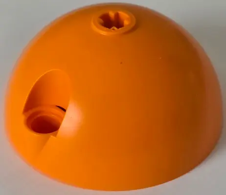 Cylinder Hemisphere 5 x 5, Axle Hole in Center and 2 Pin Holes