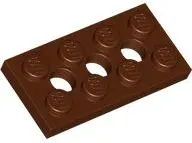 Brown Technic, Plate 2 x 4 with 3 Holes