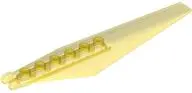 Trans-Yellow Hinge Plate 3 x 12 with Angled Side Extensions and Tapered Ends