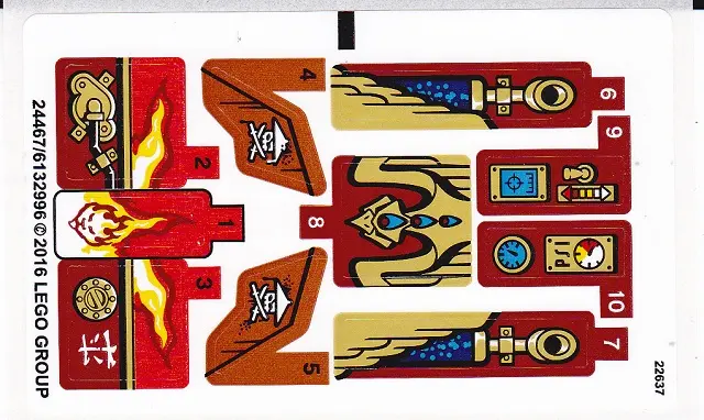 Sticker Sheet for Set 70600 - International Version - (24467/6132996)