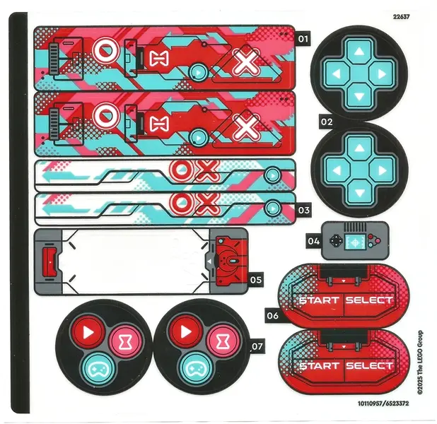 Sticker Sheet for Set 71489 - (10110957/6523372)