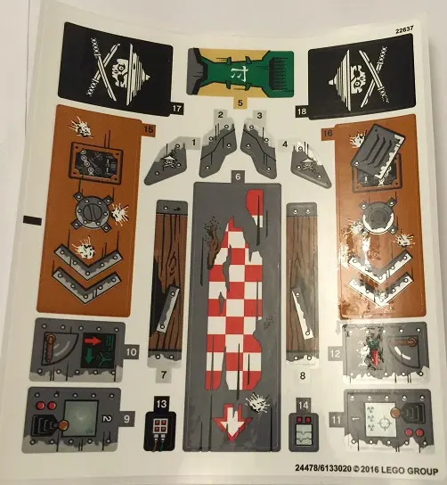 Sticker Sheet for Set 70605 - International Version - (24478/6133020)