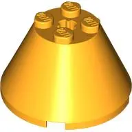 Light Orange Cone 4 x 4 x 2 with Axle Hole