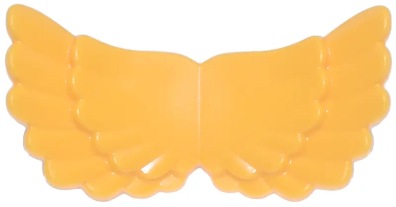 Light Orange Minifigure Wings Feathered Extended with Stud Holder