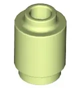 Green Brick, Round  1 x 1