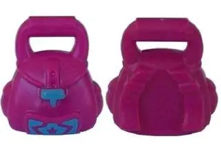 Magenta Friends Accessories School Bag with Medium Blue Buckle and Star Pattern
