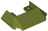 Olive Green Wedge 6 x 4 Cutout (Train Roof) with 5 Large Bottom Tubes