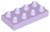 Lavender Duplo, Plate 2 x 4 x 1/2 (Thick)