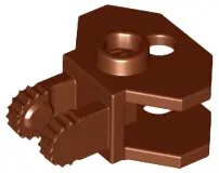 Reddish Brown Hinge 1 x 2 Locking with 2 Fingers and Tow Ball Socket