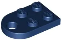 Dark Blue Plate, Modified 2 x 3 with Hole