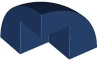 Dark Blue Brick, Round Corner 2 x 2 x 1 2/3 Dome Top