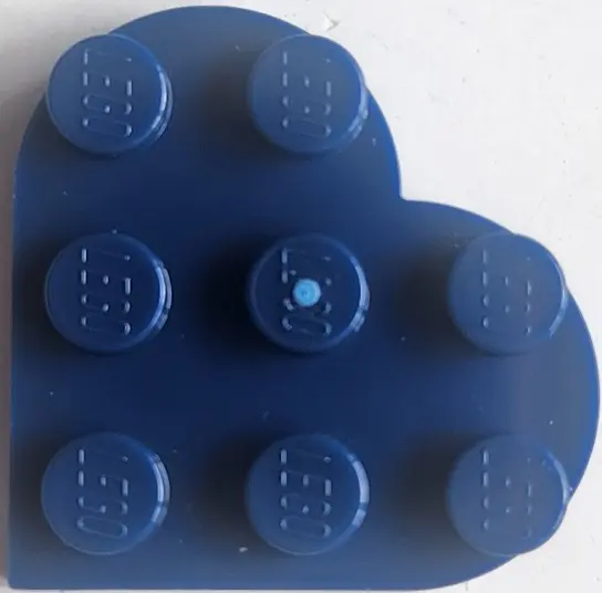 Dark Blue Plate, Round 3 x 3 Heart