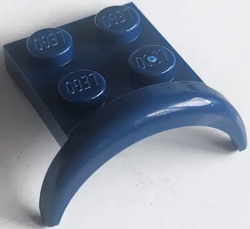 Dark Blue Vehicle, Mudguard 3 x 3 x 1 with Arch Round