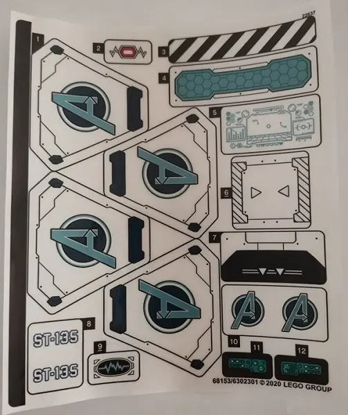 Sticker Sheet for Set 76153 - (68153/6302301)