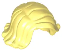 Bright Light Yellow Minifigure, Hair Female Short Swept Sideways