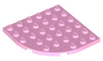 Bright Pink Plate, Round Corner 6 x 6