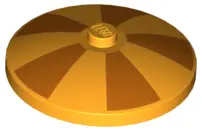 Bright Light Orange Dish 4 x 4 Inverted (Radar) with Solid Stud with Solid Stud with Five Orange Wed