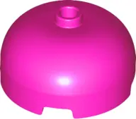 Magenta Brick, Round 3 x 3 x 1 1/3 Dome Top - Open Stud