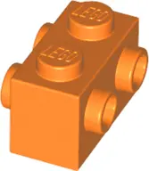 Orange Brick, Modified 1 x 2 with Studs on 2 Sides