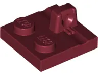 Dark Red Hinge Plate 2 x 2 Locking with 1 Finger on Top