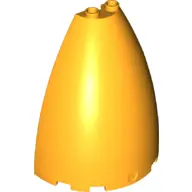 Bright Light Orange Cone Half 6 x 3 x 6 (Elliptic Paraboloid) with 2 x 1 Top