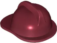 Dark Red Minifigure, Headgear Fire Helmet