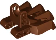 Reddish Brown Hero Factory Foot with Four Short Claws and Ball Joint Socket