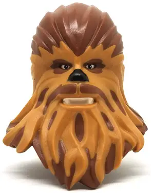 Reddish Brown Large Figure Head Modified SW Wookiee with Medium Nougat Fur Pattern (Chewbacca)